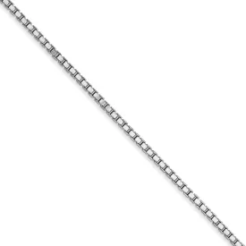 1.5mm, 14k White Gold, Box Chain Necklace