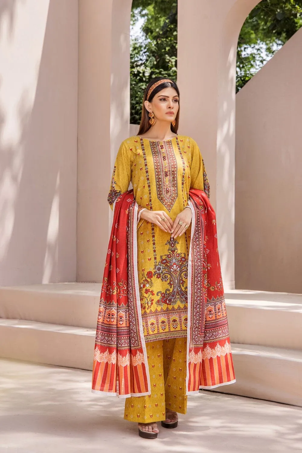 3 Pcs Unstitched Khaddar Suit KKH-2227