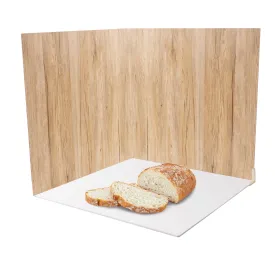 60x60cm Light Brown / White Wooden Effect PVC Boards Twin Kit