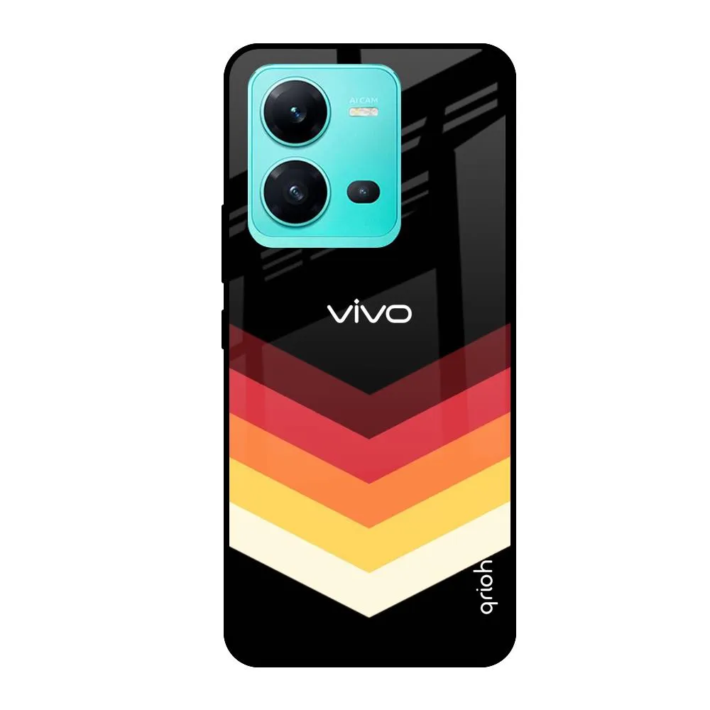 Abstract Arrow Pattern Glass Case For Vivo V25