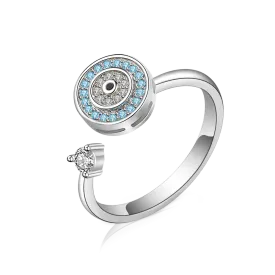 Adjustable Evil Eye Spinning Fidget Ring