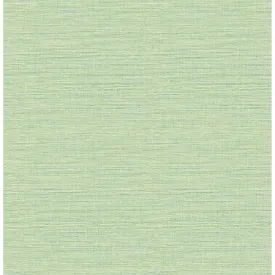 Agave Imitation Grasscloth Wallpaper in Green from the Pacifica Collection