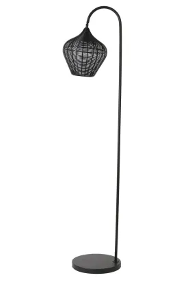 Alvaro Floor Lamp - Matt Black/Antique Bronze & Matt Black Finish