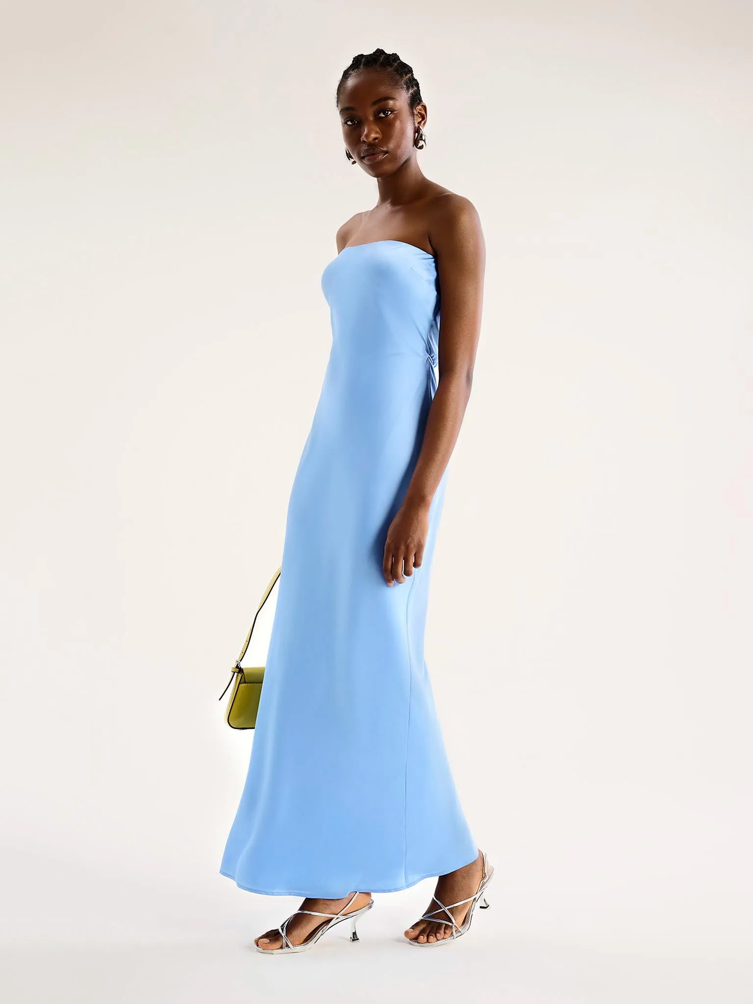 Amdra Strapless Dress in Light Blue