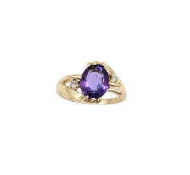 Amethyst and Diamond Ring