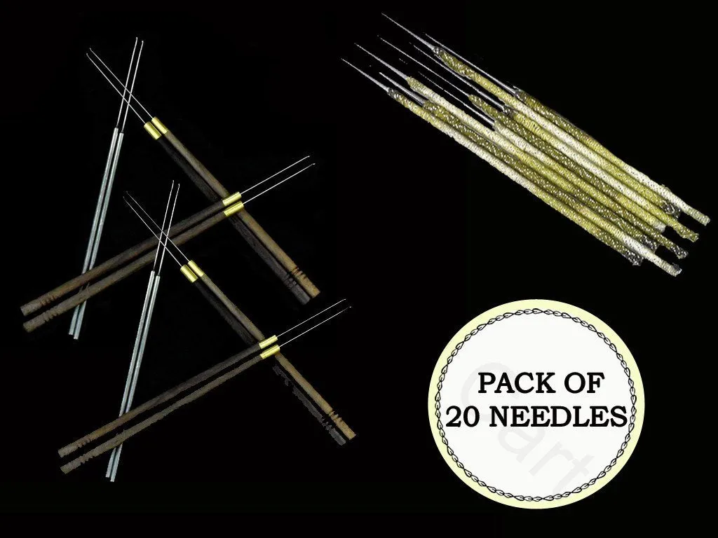 Assorted Pack of 20 Aari Needles (Green)