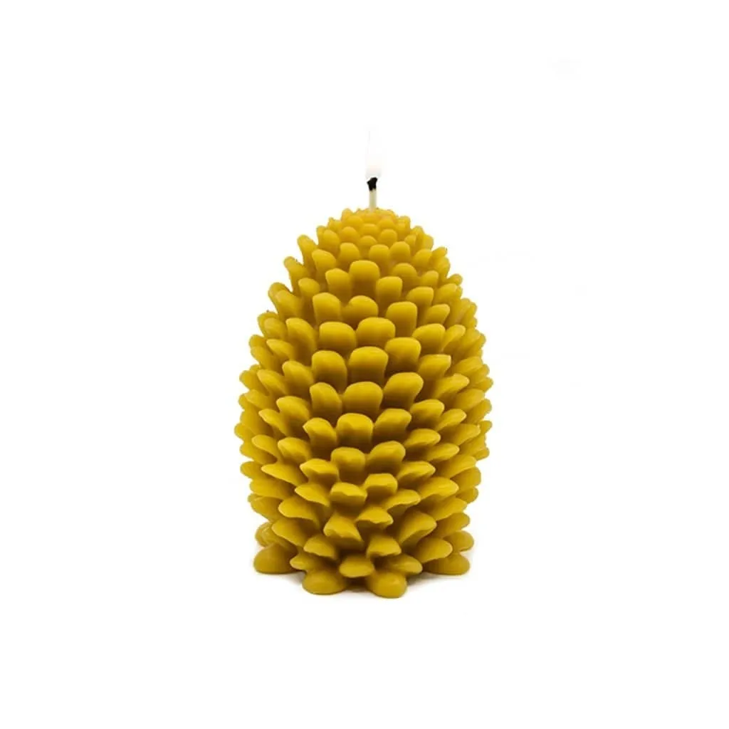 Beeswax Pinecone Candle