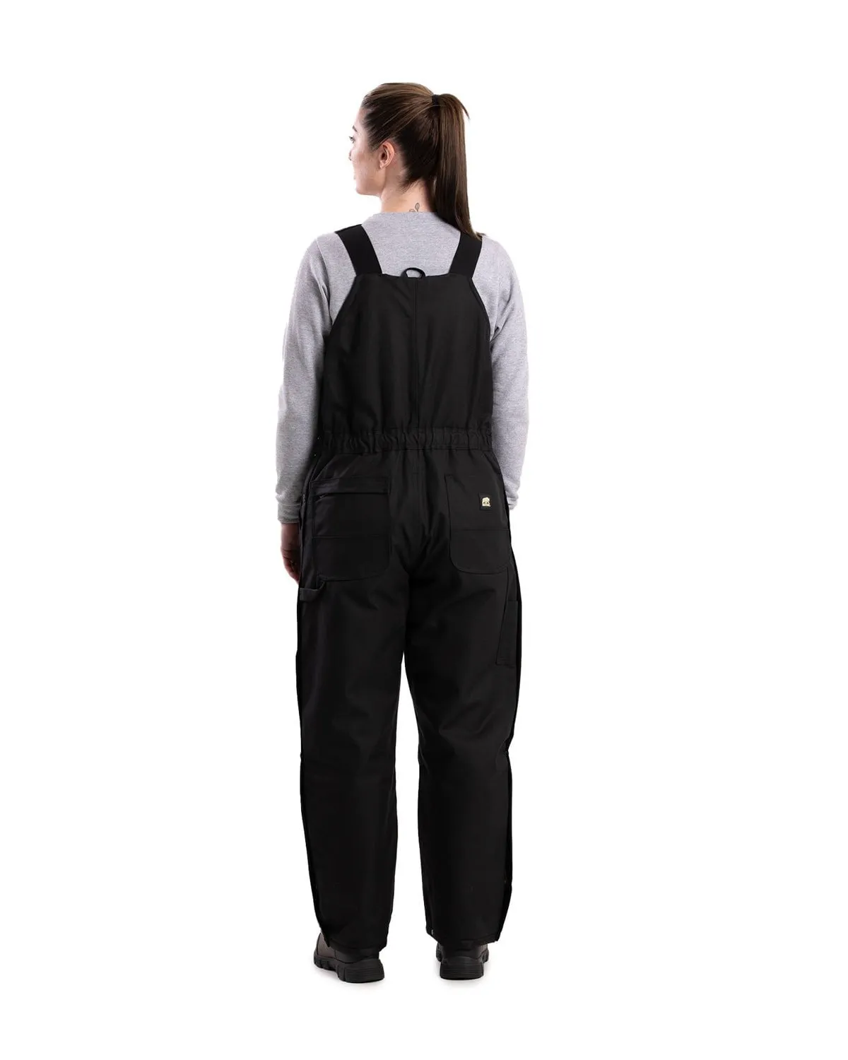 Berne Womens Icecap Insulated Black 100% Nylon Bib Overall