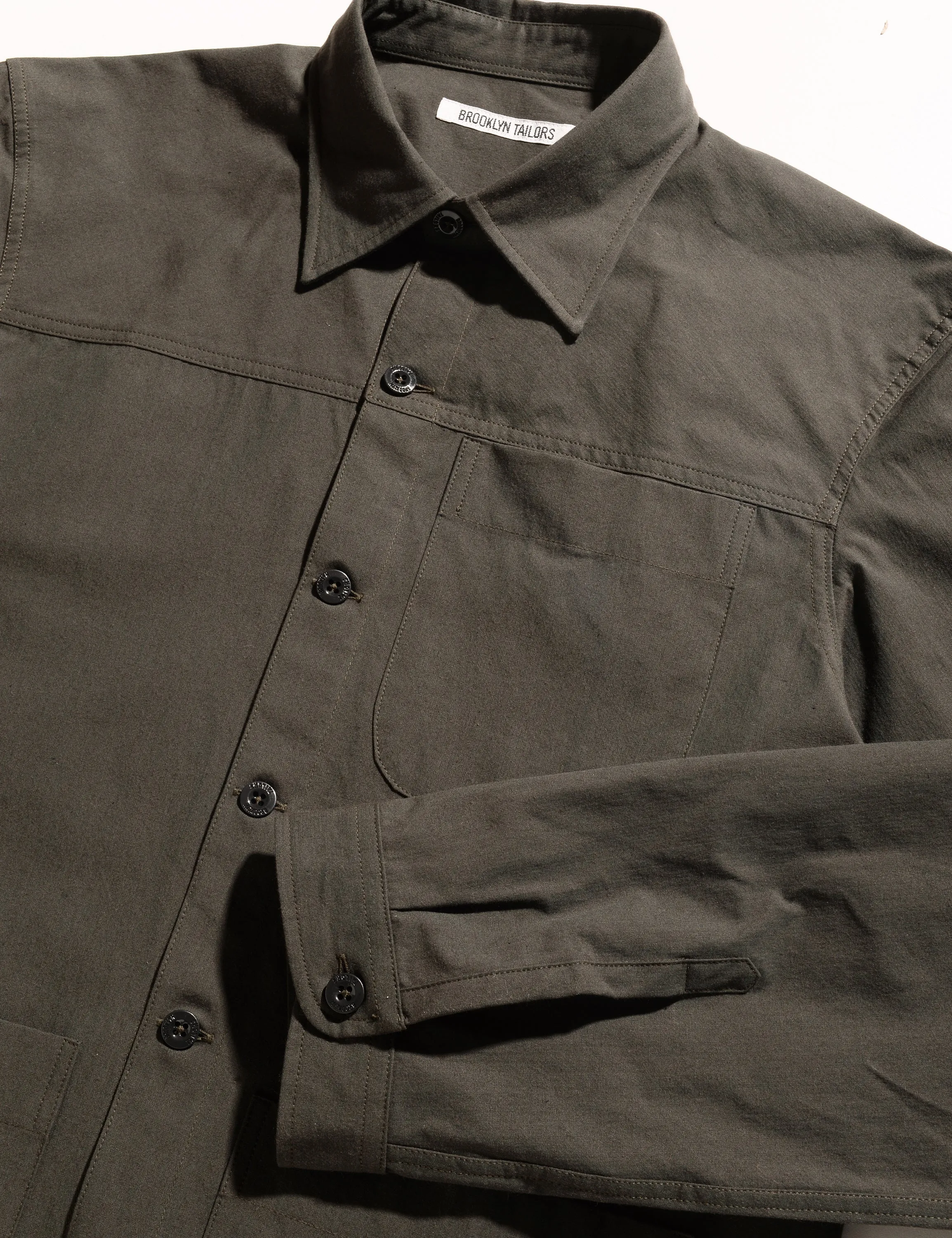 BKT15 Shirt Jacket in Crisp Cotton - Petrol