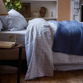 Bluebell Somerley Stripe Linen Blend Flat Sheet