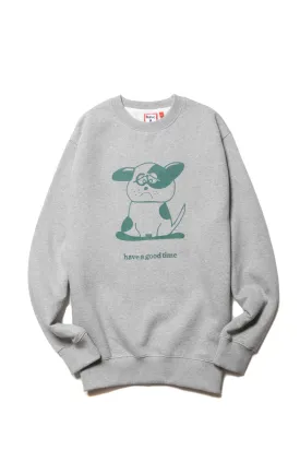 DOGGIE SIDE LOGO CREWNECK FL HEATHER GRAY