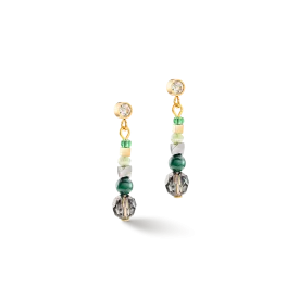 Earrings Amulet Glamorous Green gold