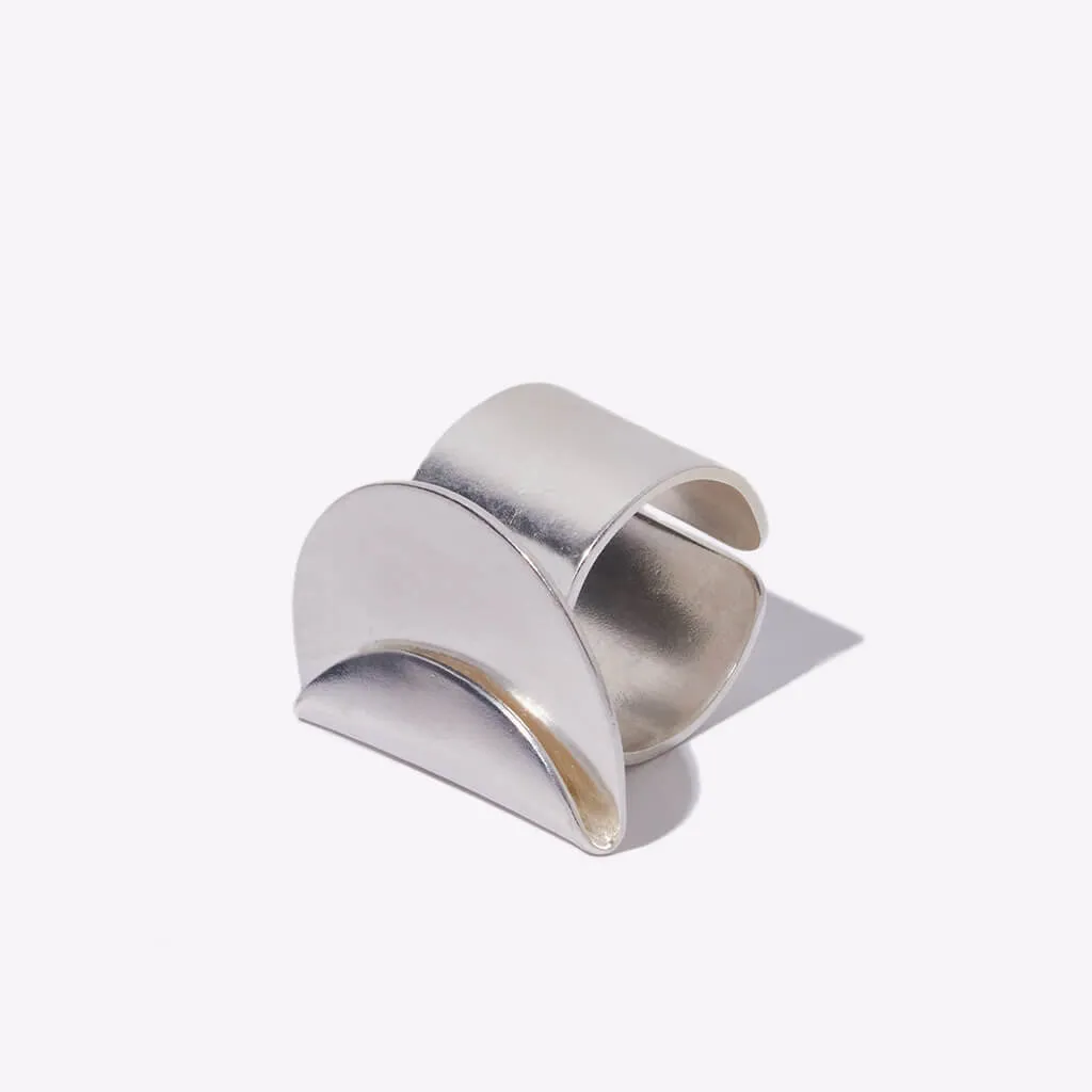 Enfold Adjustable Statement Ring - Sterling Silver