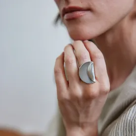 Enfold Adjustable Statement Ring - Sterling Silver