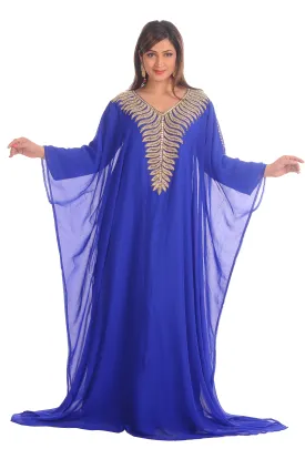 Farasha Maxi in Royal Blue Color Caftan