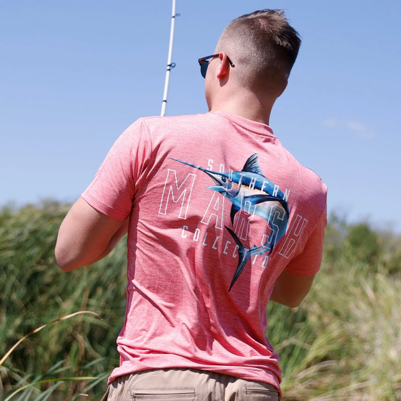 FieldTec™ Heathered Tee - Swordfish