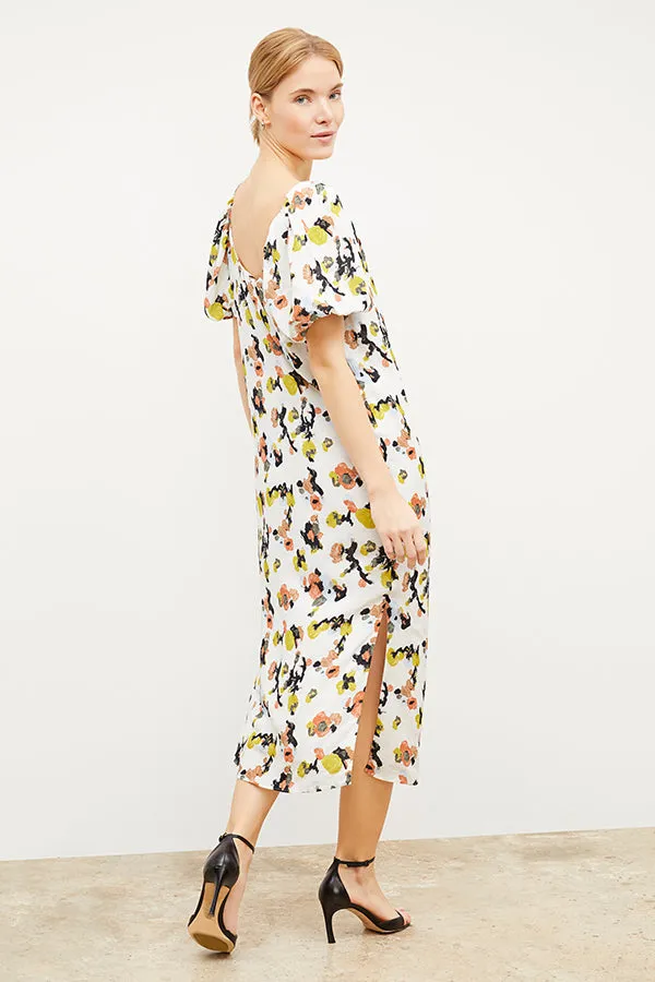 Gali Dress - Meadow Print Linen :: Multicolor