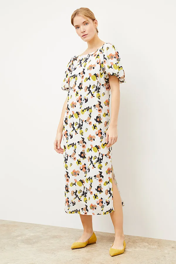 Gali Dress - Meadow Print Linen :: Multicolor