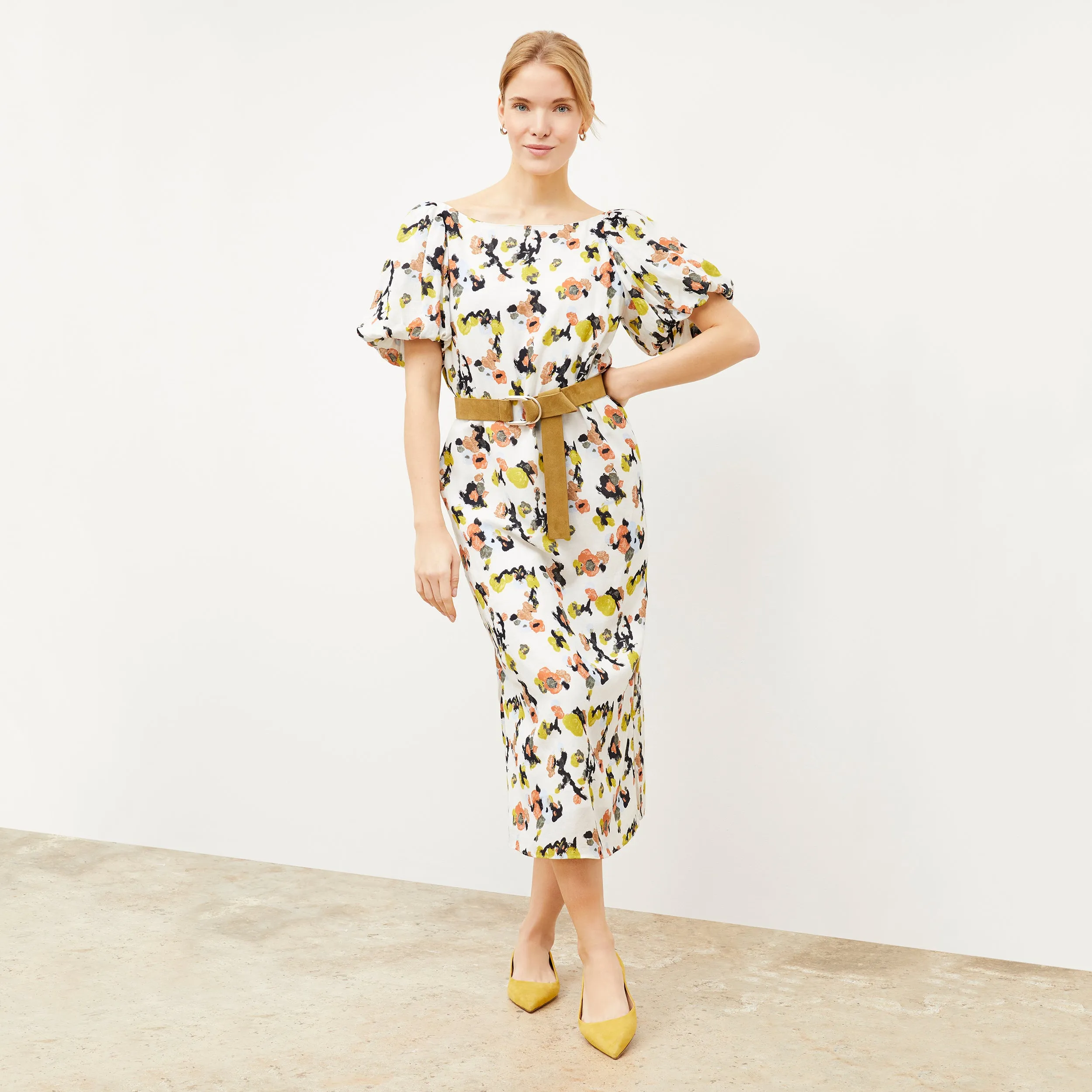 Gali Dress - Meadow Print Linen :: Multicolor