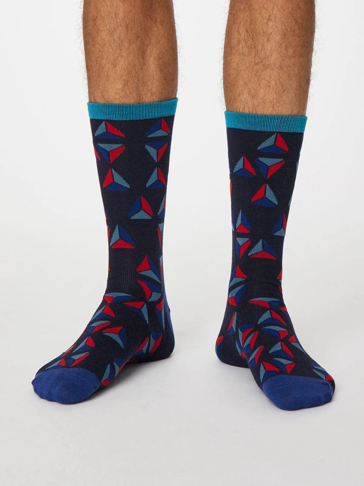 Geometrico Socks - Dark Navy