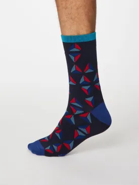 Geometrico Socks - Dark Navy