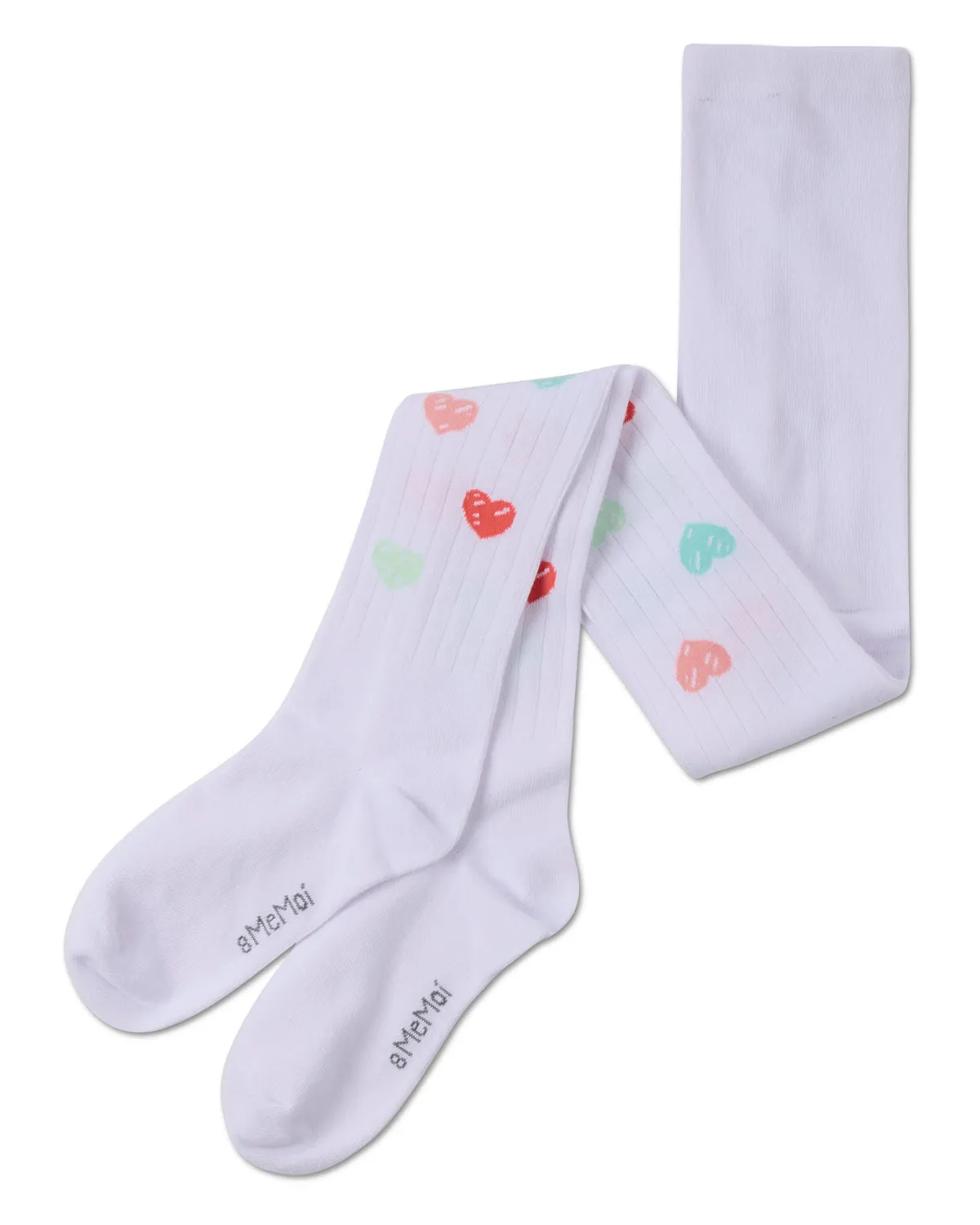 Girls' Multi Heart Graffiti Cotton Tights