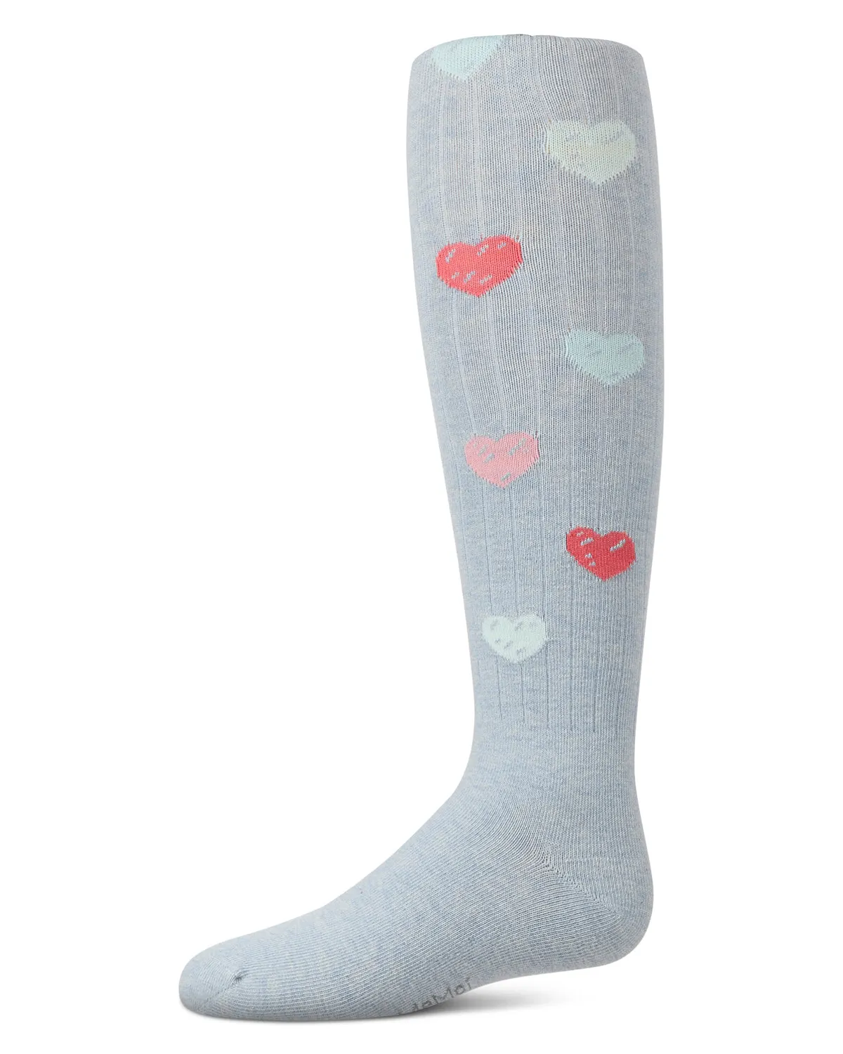 Girls' Multi Heart Graffiti Cotton Tights