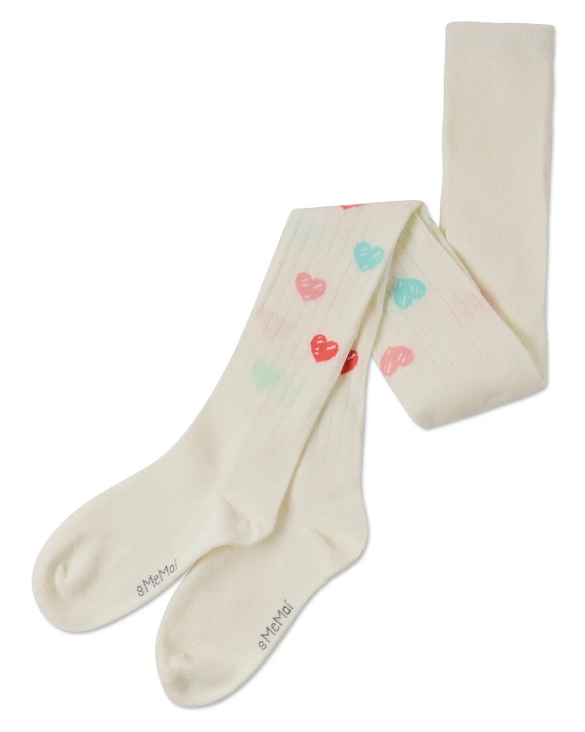 Girls' Multi Heart Graffiti Cotton Tights