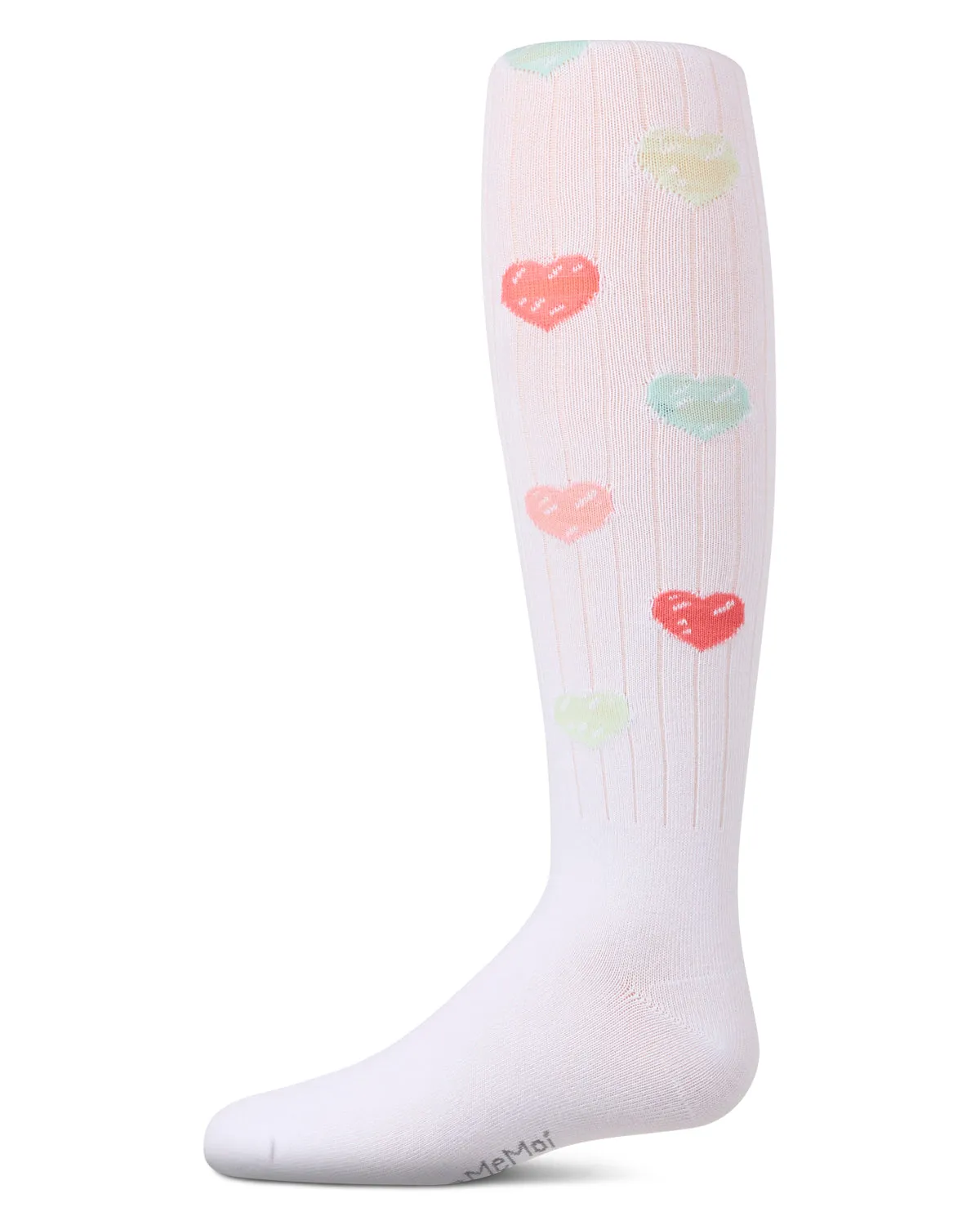 Girls' Multi Heart Graffiti Cotton Tights