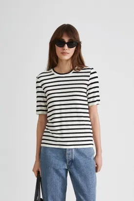 JERSEY TOP - CHAMBERS WHITE STRIPED