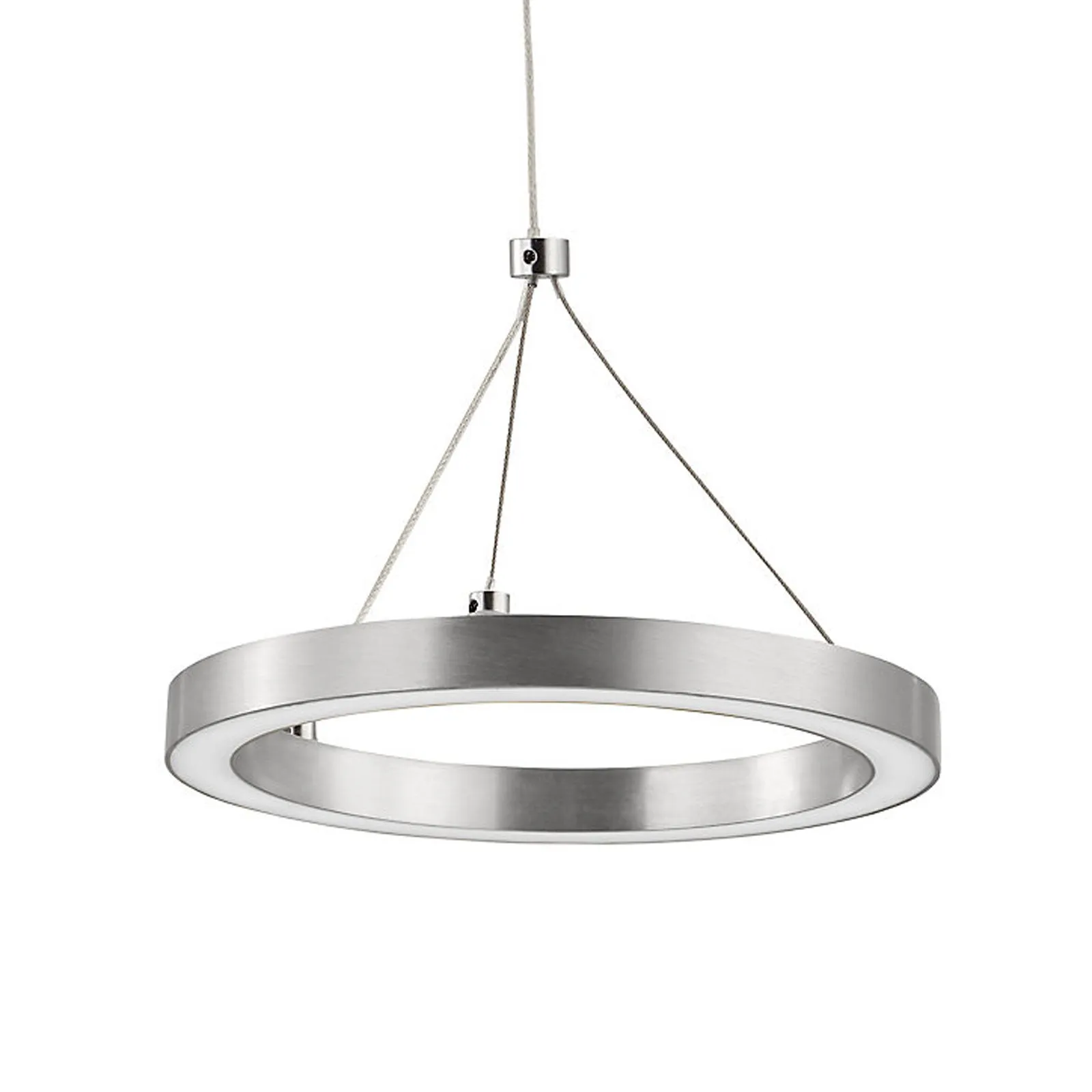 LED Pendant Ceiling Light 3 Way Chrome Effect Modern Dimmable Adjustable Height