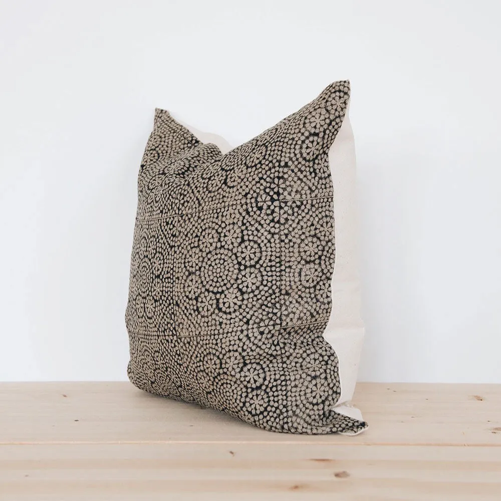 Linen Hand Block-Printed Pillow Cover No. 01211