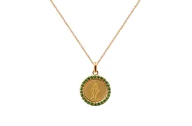 Medal Miraculous | Milagrosa Gold & Green Garnets