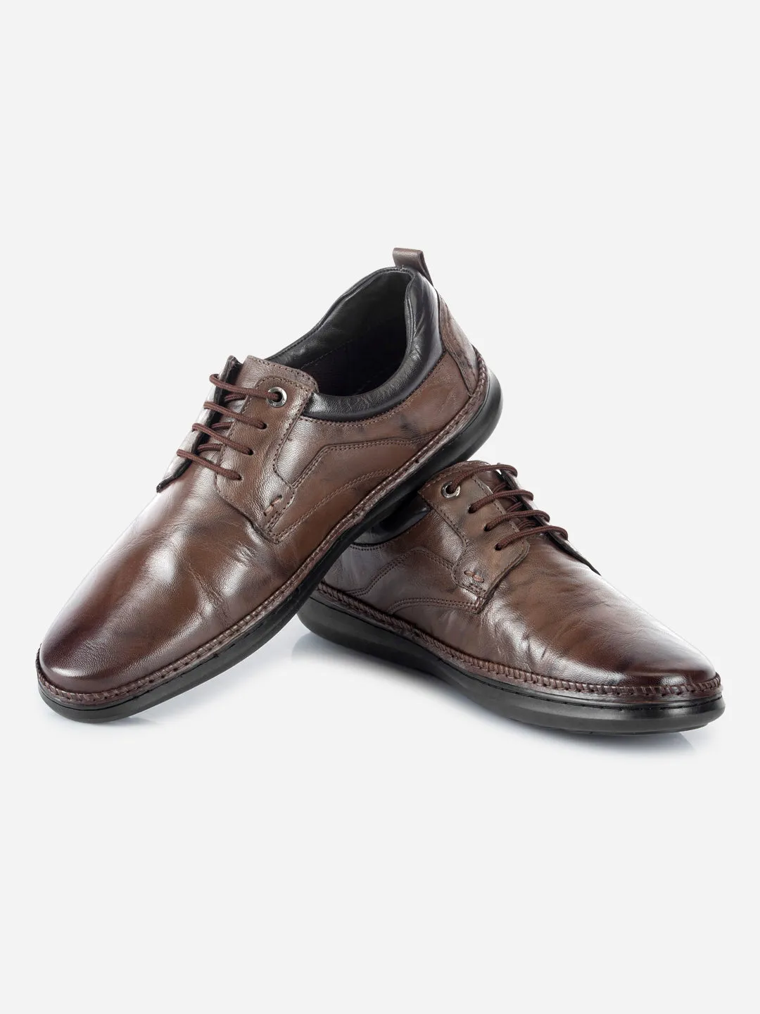 Men's Brown Dual Tone Comfort  Lace Up (ID1118)