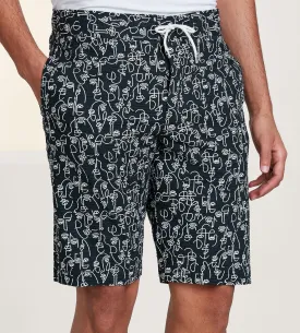 Modern Fit Textured Printed Shorts