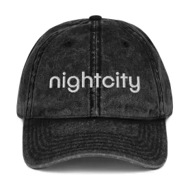 Nightcity Vintage Cotton Twill Cap