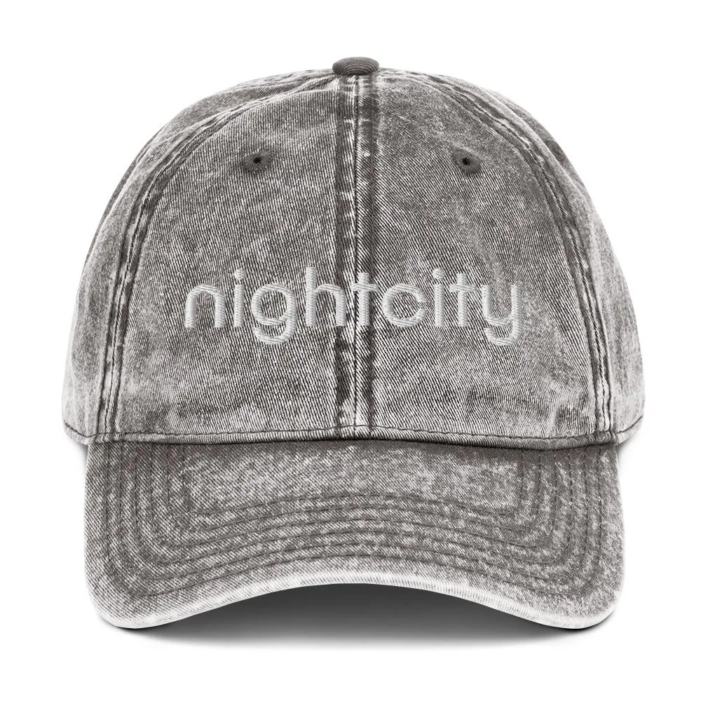 Nightcity Vintage Cotton Twill Cap