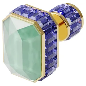 ORBITA OCTAGON EARRING, SINGLE, MULTICOLOURED, GOLD-TONE PLATED