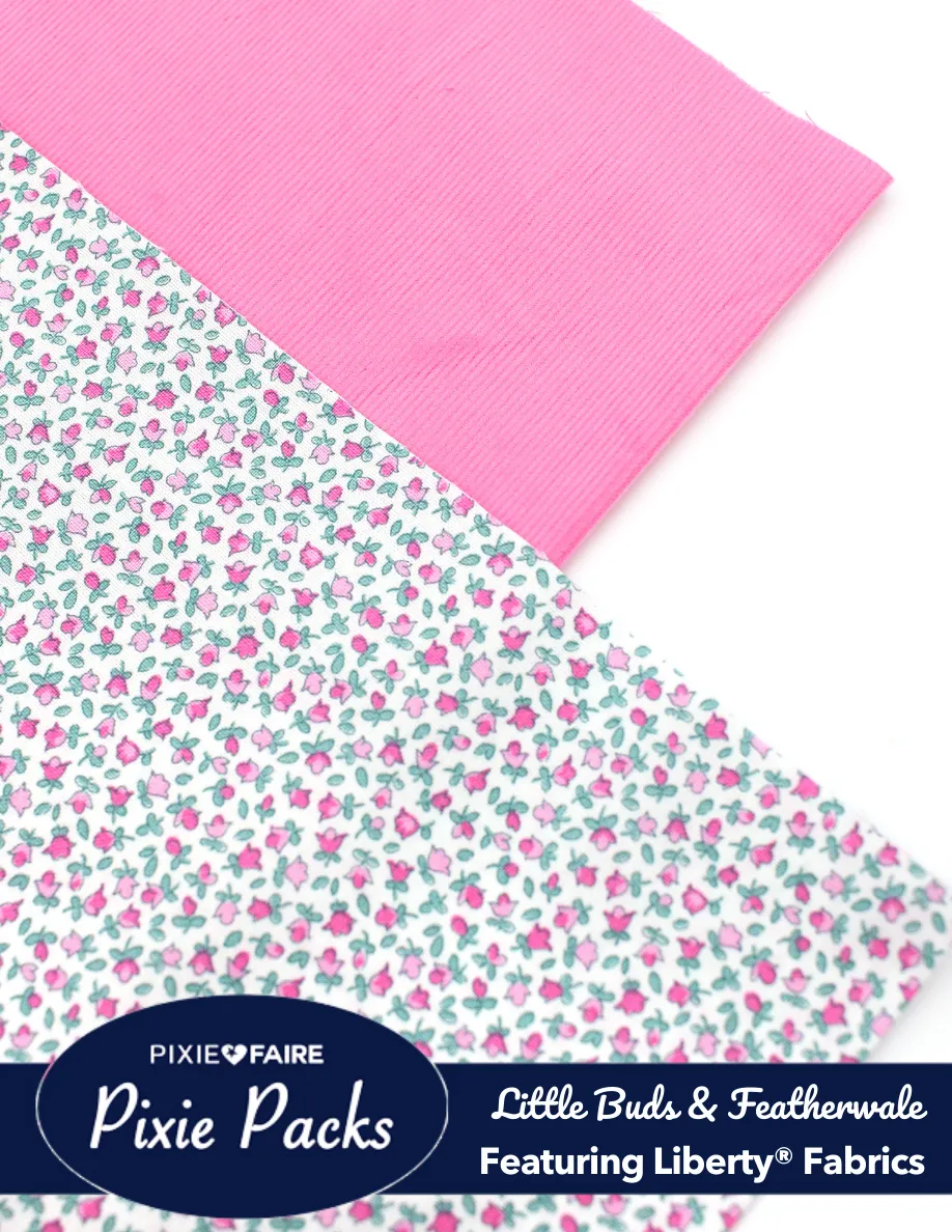 Pixie Packs Liberty Little Buds & Petal Pink Featherwale Corduroy