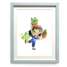 Plant Girl Art Print