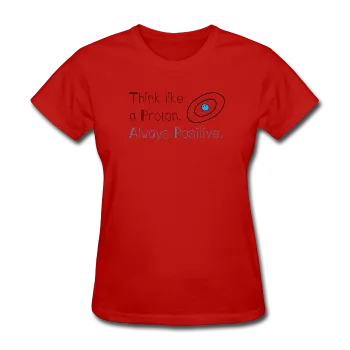 "Think like a Proton" (black) - Women's T-Shirt