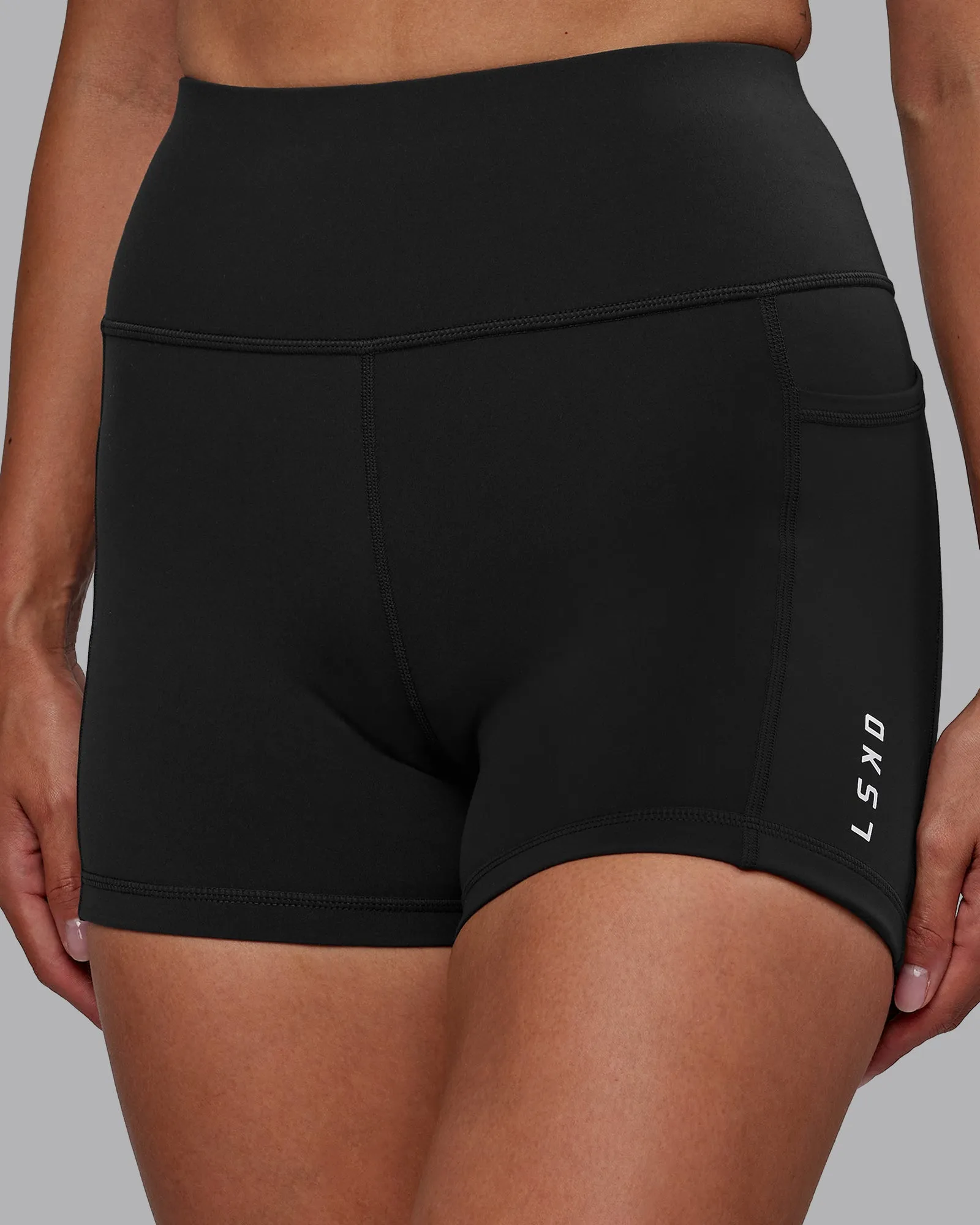 Rep X-Length Shorts - Pirate Black-White