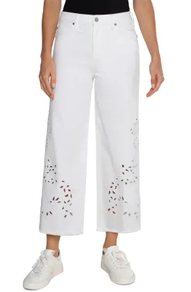 *SALE* LIVERPOOL HI-RISE WHITE FLORAL PANT - LM4495WLQE23W41