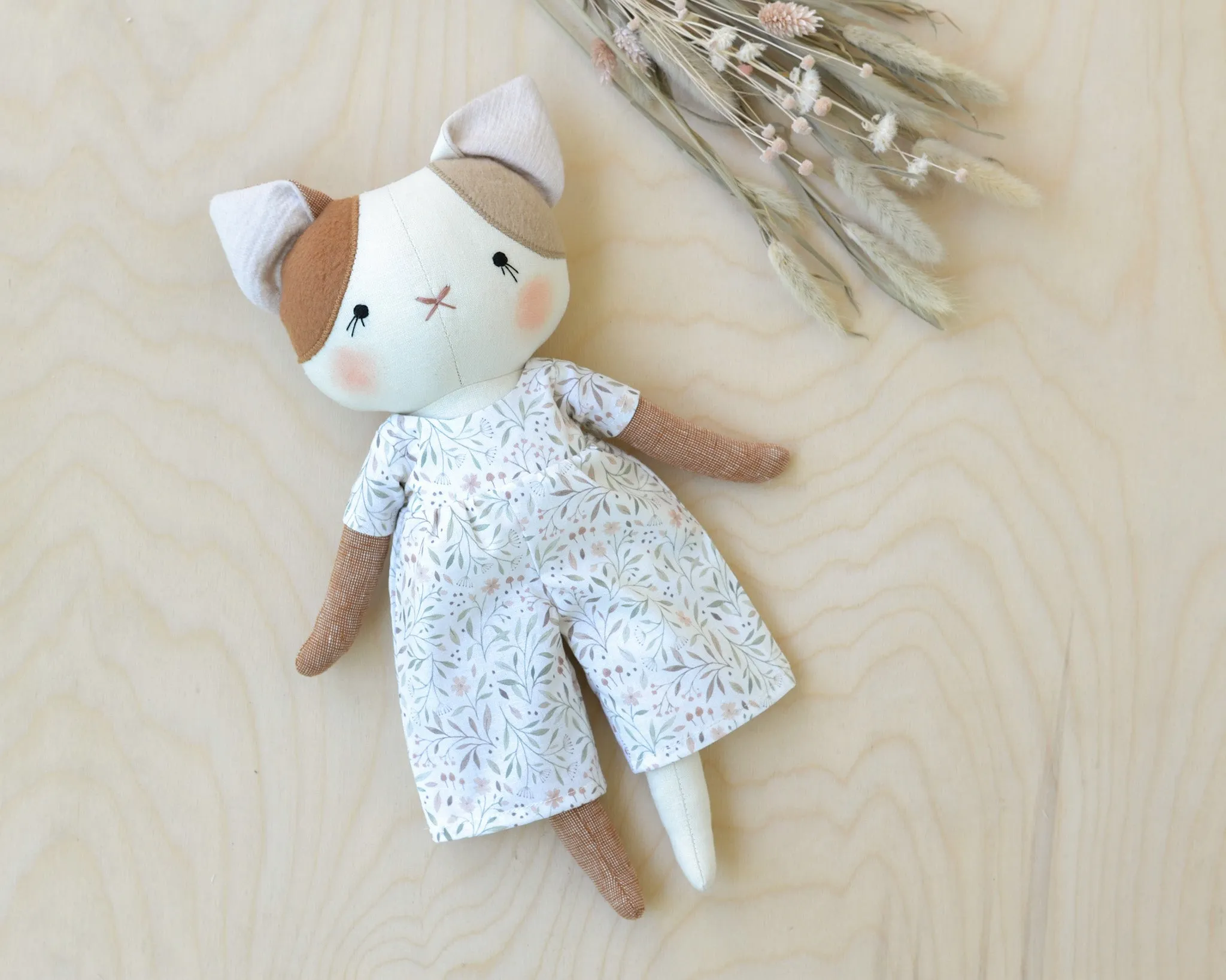 Sewing Pattern - Cat doll   2 outfits