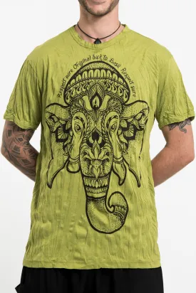 Sure Design Men's Lotus Ganesh T-Shirt in Lime