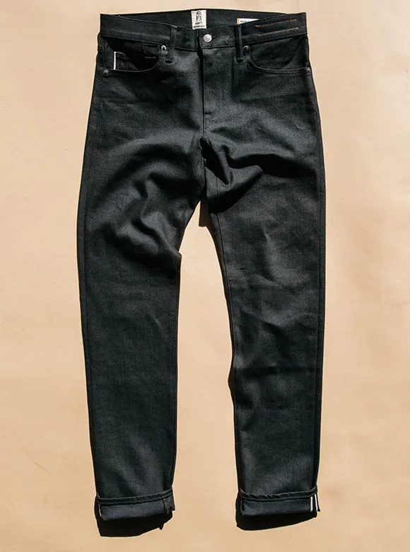 The Scissors Slim tapered - Black Raw 10.5oz Selvedge