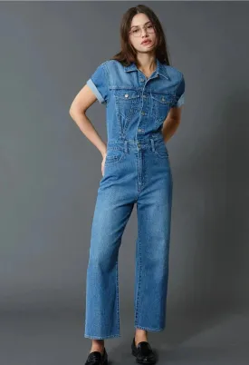 The Starlet Wide Leg Denim Jumpsuit by Daze Denim - Ballad