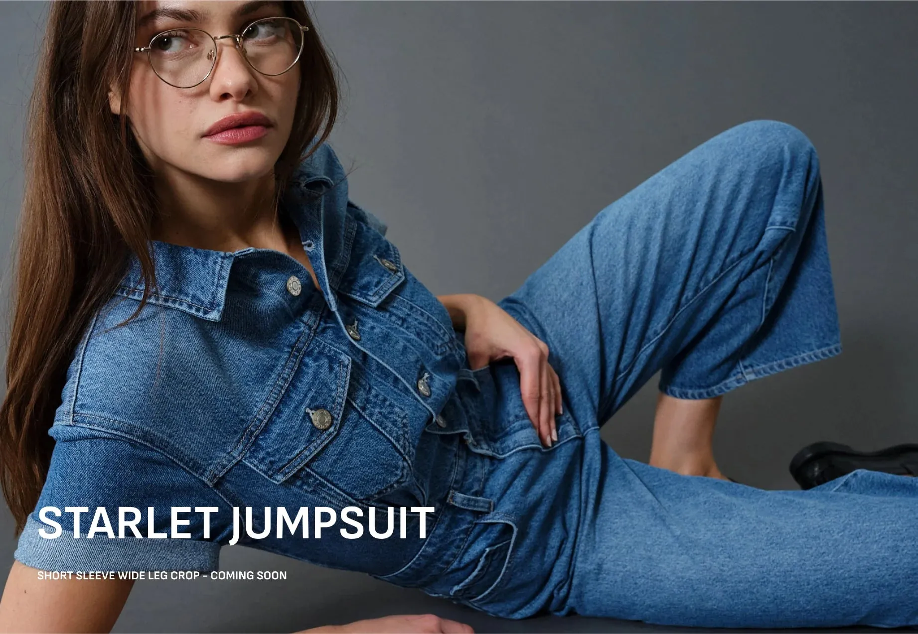 The Starlet Wide Leg Denim Jumpsuit by Daze Denim - Ballad