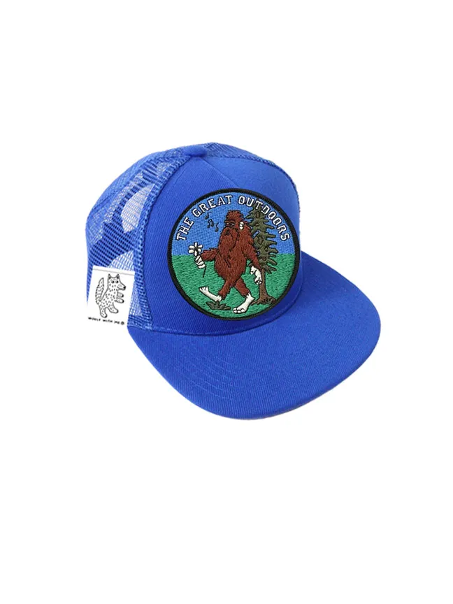 TODDLER Trucker Hat with Interchangeable Velcro Patch (Blue)