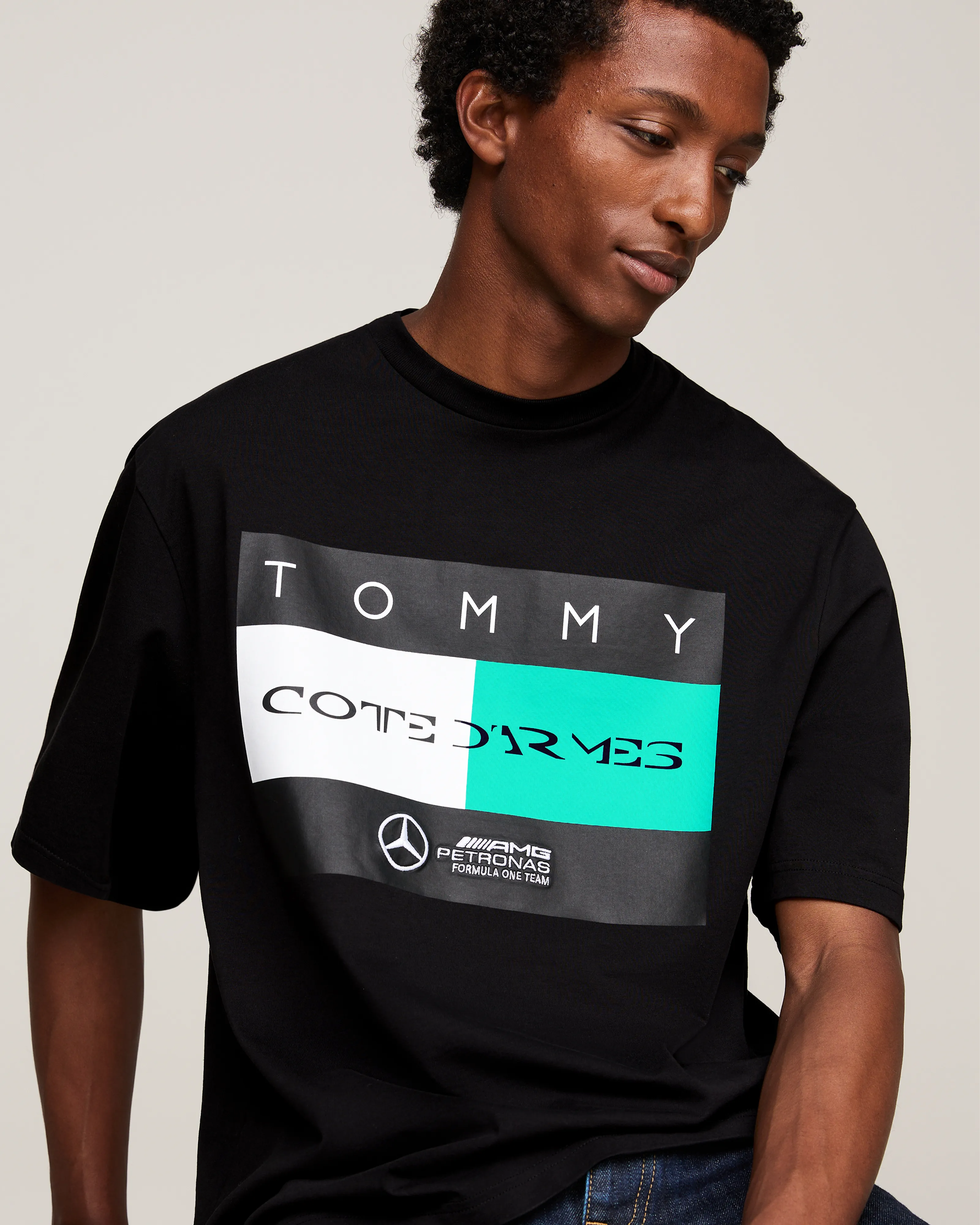 Tommy x Mercedes-AMG F1 x Clarence Ruth Black Flag Graphic Tee